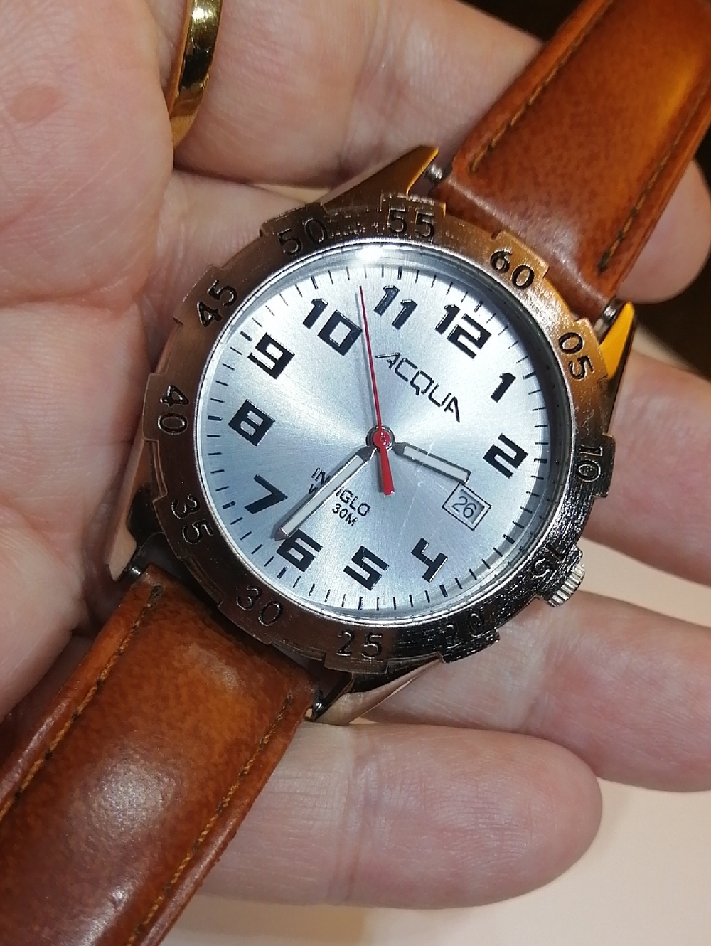 Acqua Indiglo Water Resistant Vintage Unisex Watch Has Battery